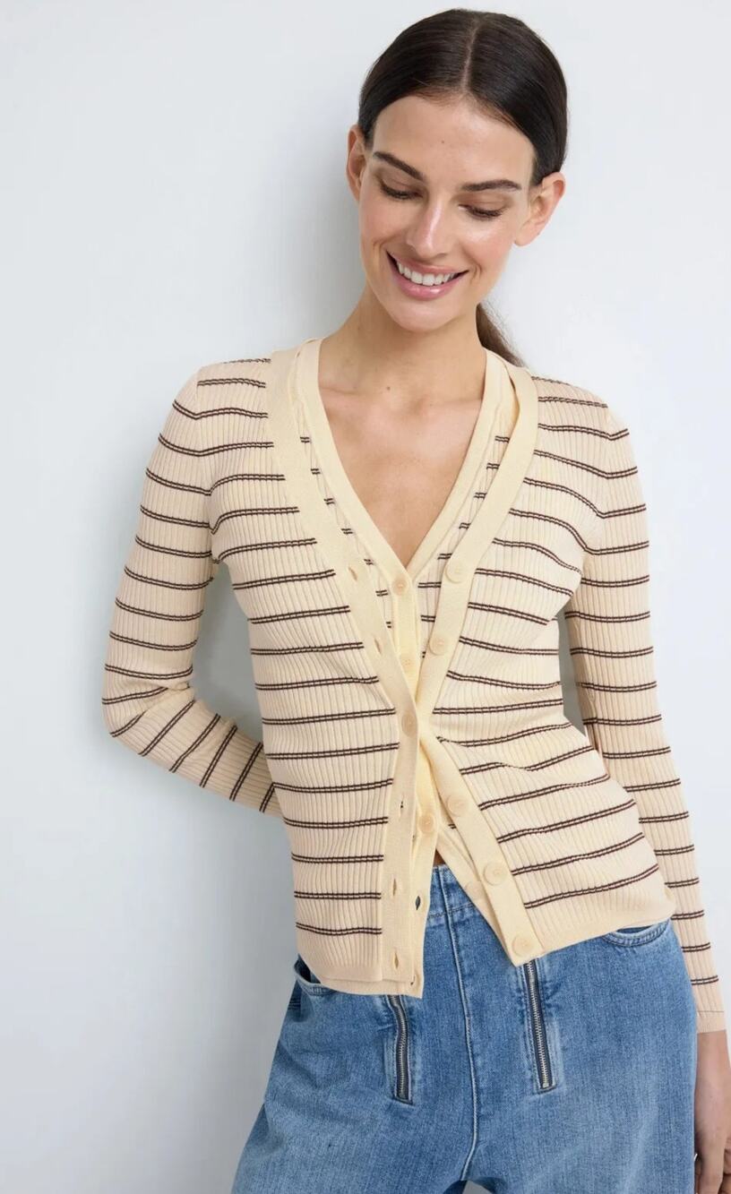 Sandro Gabri Striped Button Up Cardigan Women Size 2